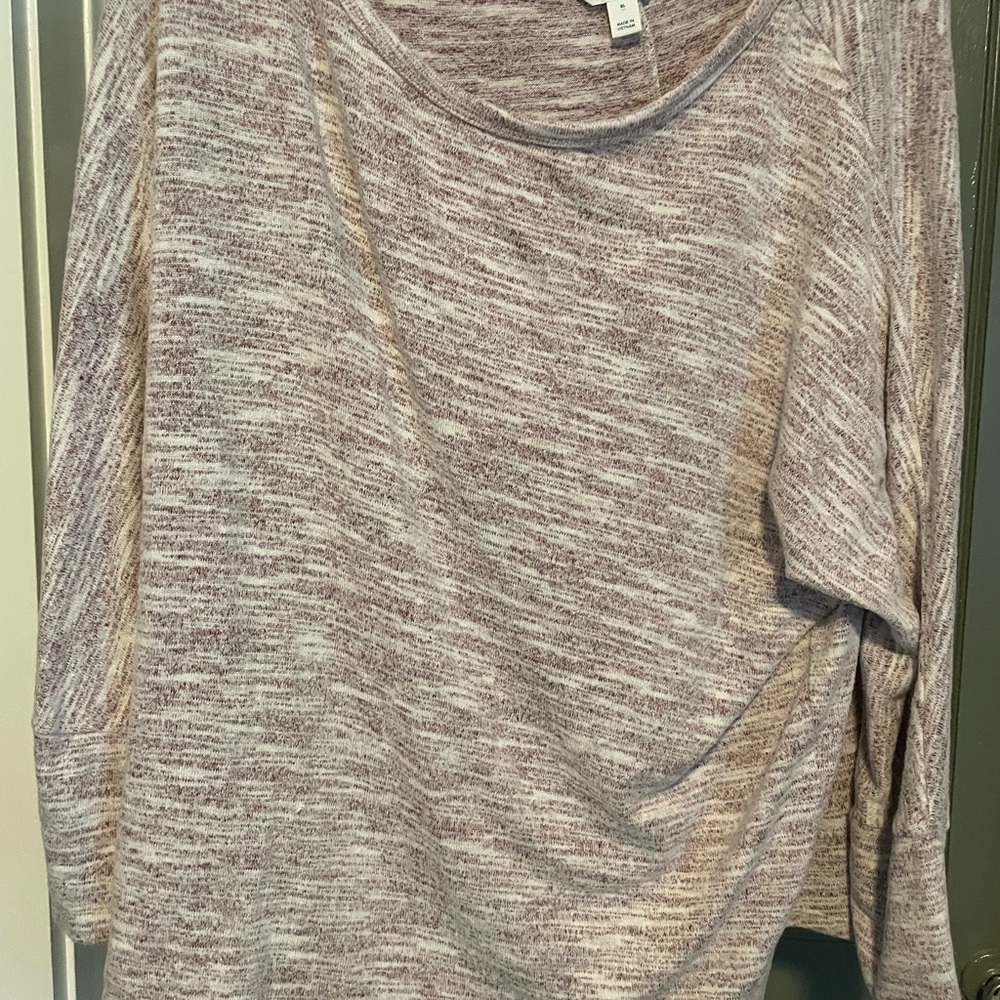 Market & Spruce Pink Heathered Top